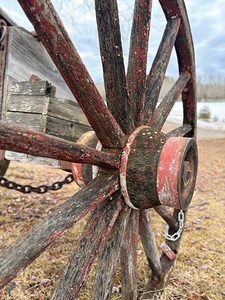 Wheel of an old cannon by Genevieve Gagnon