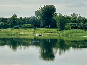 Small cottage on an island by Genevieve Gagnon