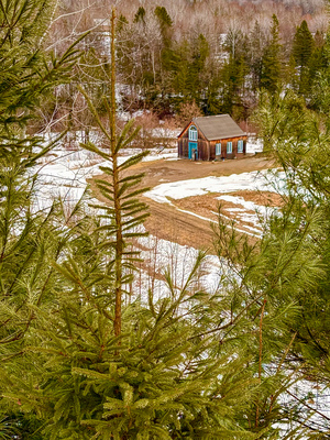 Small house in a valley by Genevieve Gagnon