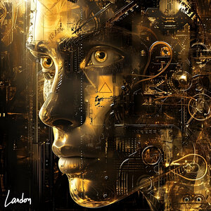 Golden Mechanical Face 4