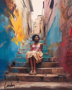 Lady on the stairs 10