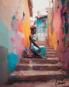 Lady on the stairs 1 