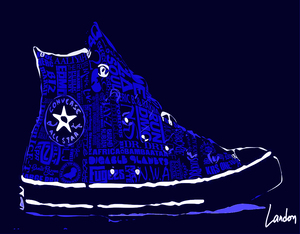 Old School Sneaker Head BLUE