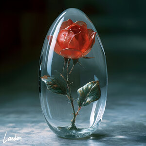 Rosey Glass Egg 2