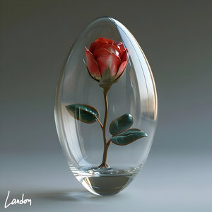 Rosey Glass Egg 3