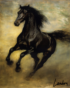 Running Friesian