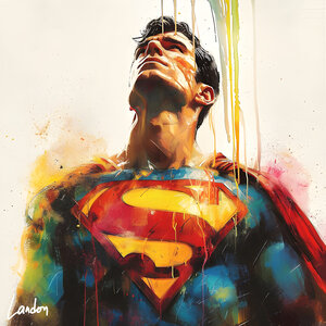 Superman Paint Drip 1