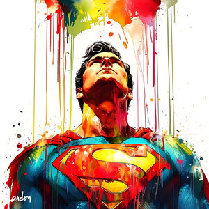 Superman Paint Drip 3