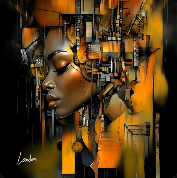 Abstract Tribal Portrait 2 by Landon