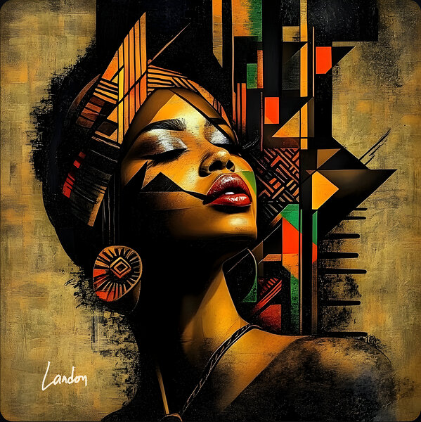 Abstract Tribal Portrait 1 by Landon