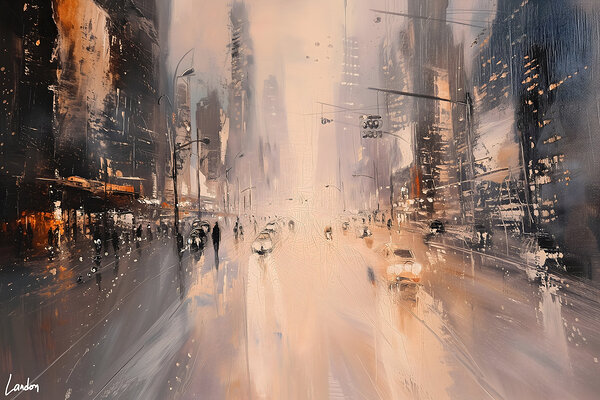 A City At Night 1 Print