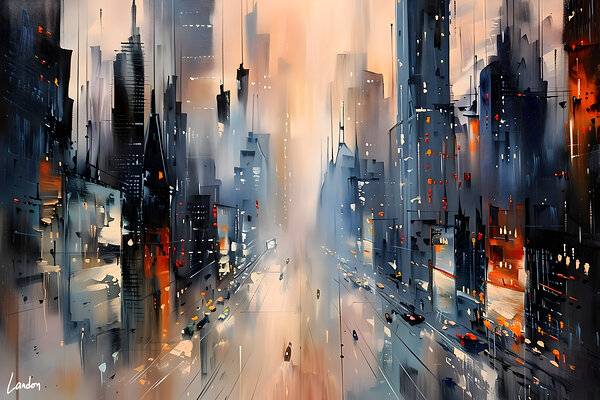 A City At Night 3 by Landon