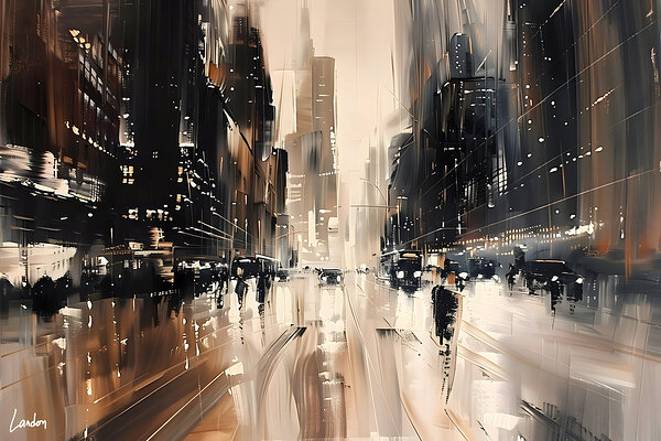 A City At Night 4 Print