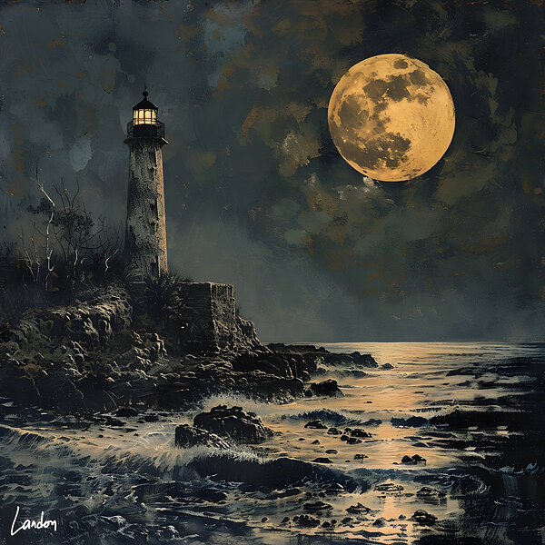 A Night at the Lighthouse 2 Print