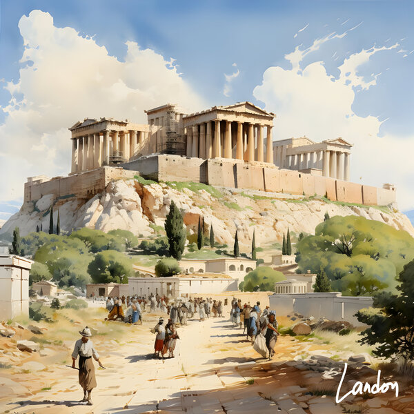 Acropolis of Athens 2 by Landon
