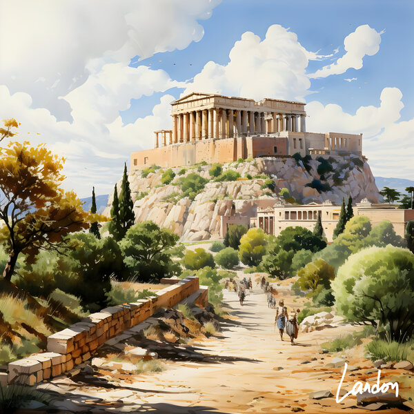 Acropolis of Athens 3 by Landon