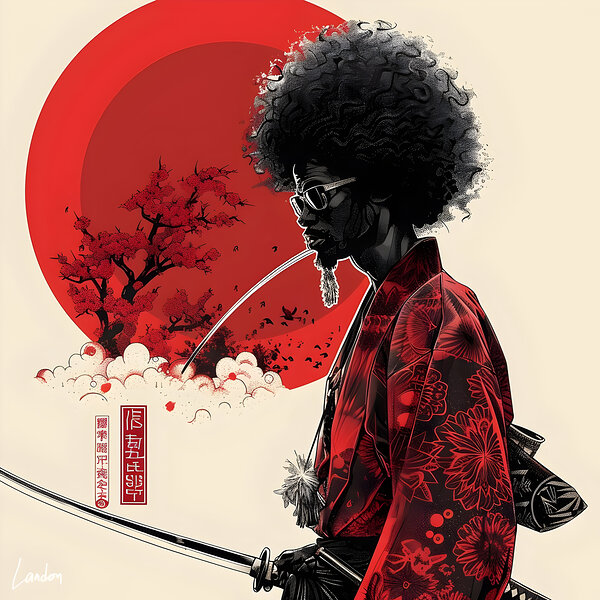 Afro Samurai Man 2 Print