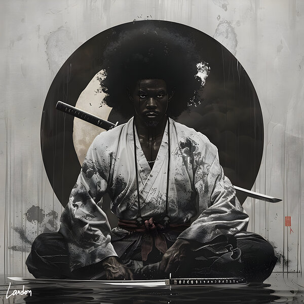 Afro Samurai Man 3 Print