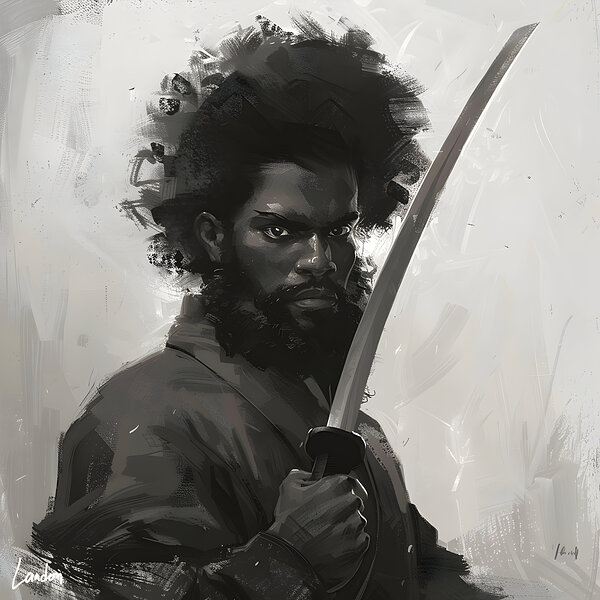 Afro Samurai Man  9 Print