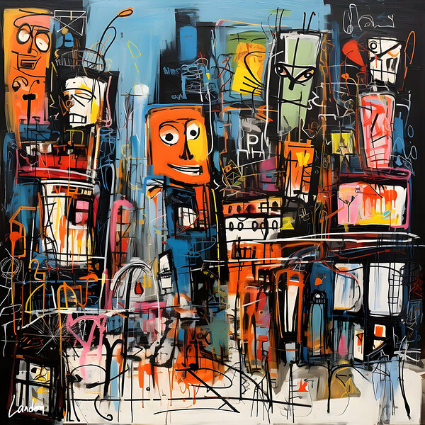 Basquiat City 1 by Landon