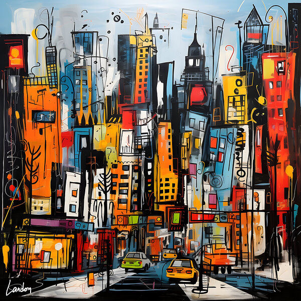 Basquiat City 4 by Landon