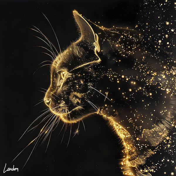 Cat Golden Glow 3 by Landon