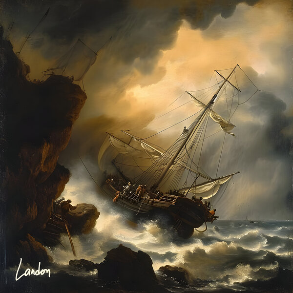 Chaos on The Water 1 Print