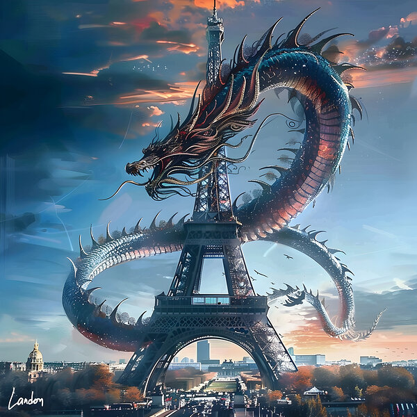 Dragon In Paris 2 by Landon