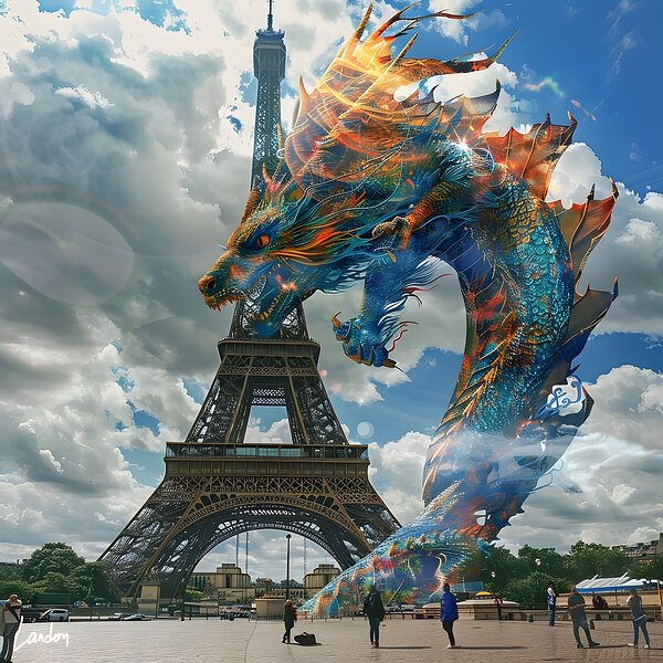 Dragon In Paris 5 by Landon