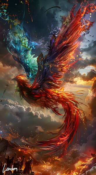 Eruption of a Phoenix 1 Print