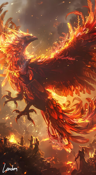 Eruption of a Phoenix 4 Print