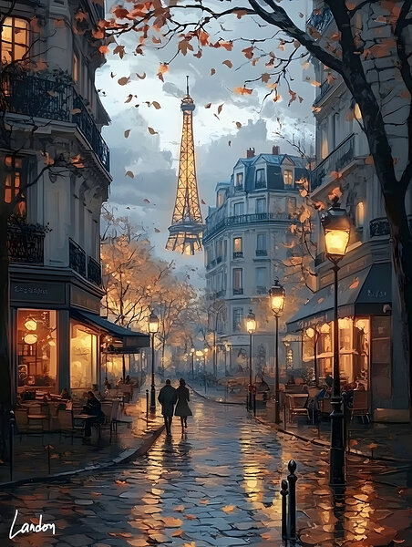 Evening Elegance in Paris 1 by Landon