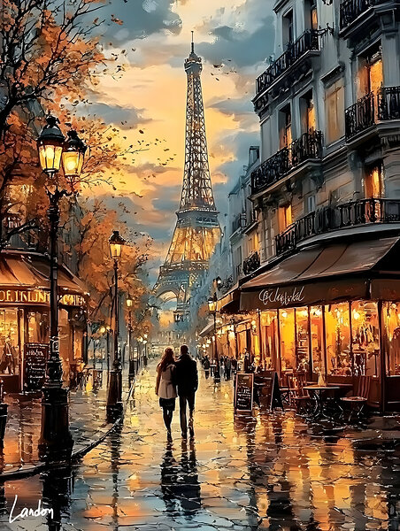 Evening Elegance in Paris 3 by Landon