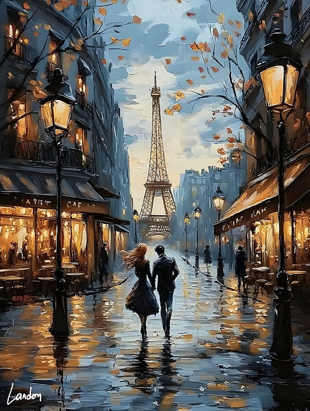 Evening Elegance in Paris 4 by Landon