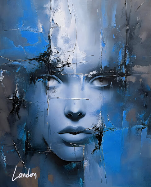 Face of Abstract 4 Print