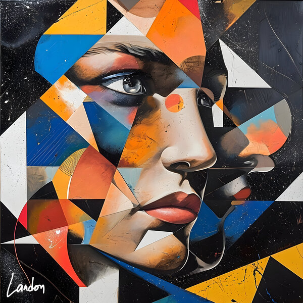 Fragmented Face 1 Print