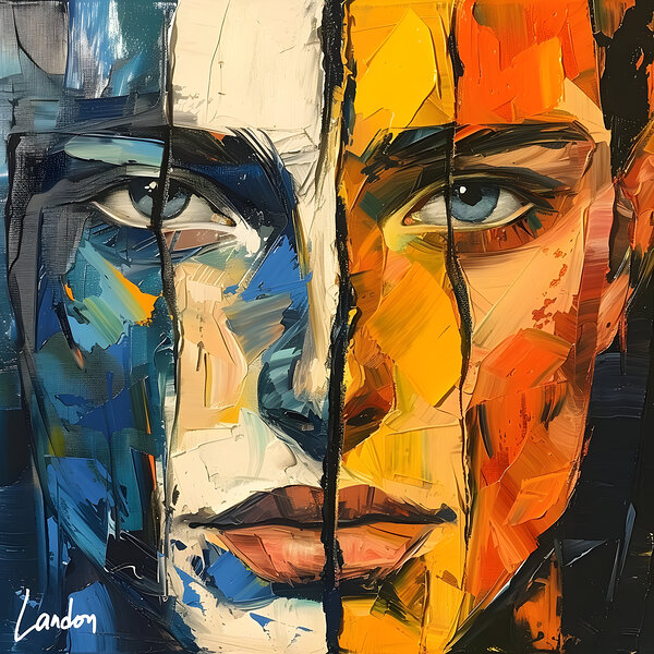 Fragmented Face 2 Print