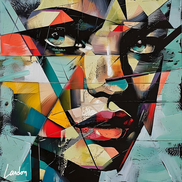Fragmented Face 22 by Landon
