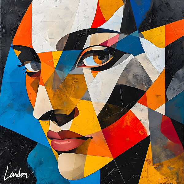 Fragmented Face 24 by Landon