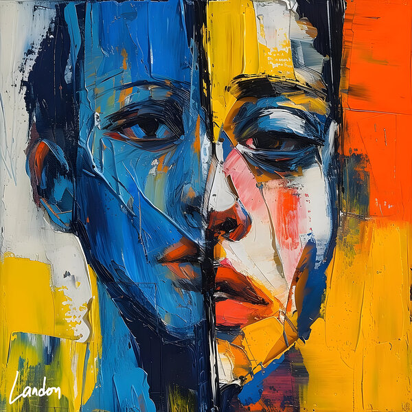 Fragmented Face 3 Print