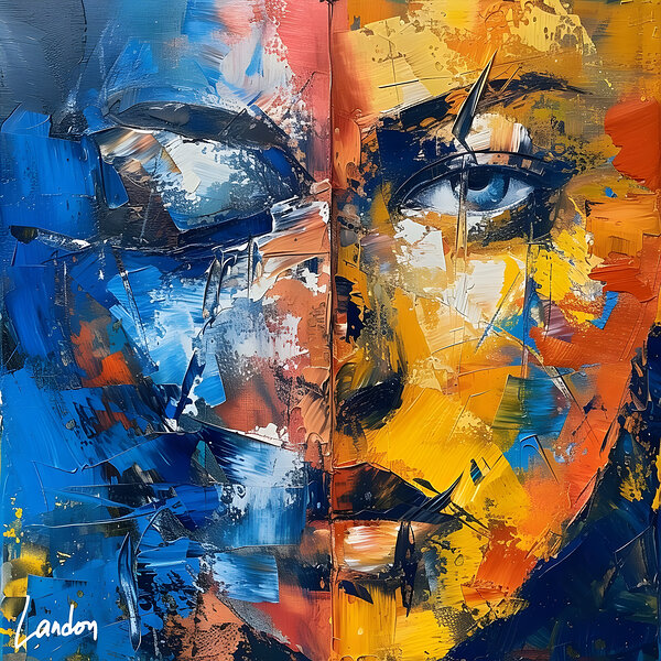 Fragmented Face 4 Print