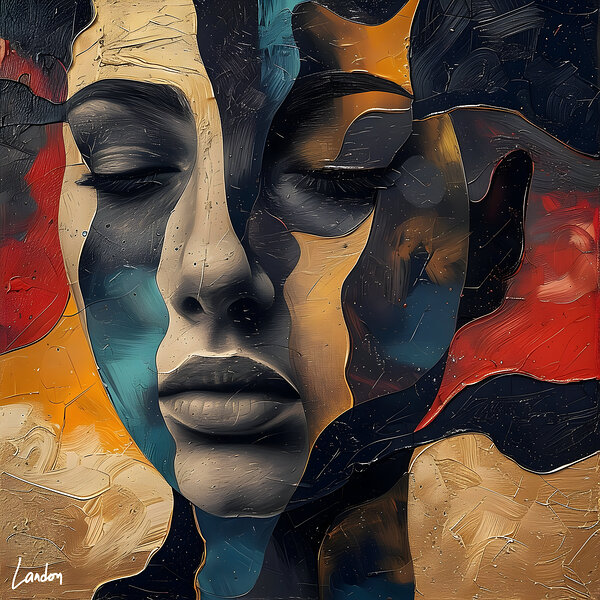 Fragmented Portrait 1 by Landon
