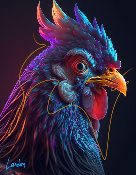 Hyper realistic Chicken Print