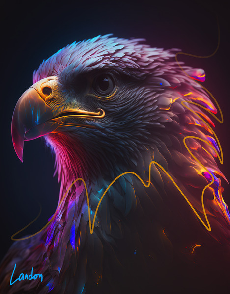 Hyper realistic Eagle Print
