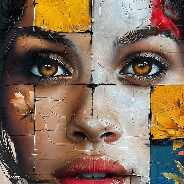 Pieces Of My Face 7 by Landon