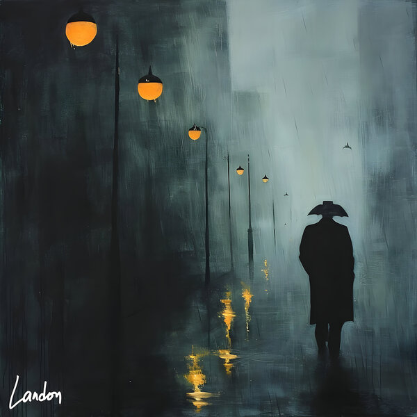 Rainy Cityscape 4 Print