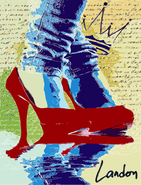 Red Shoe Reflection 2 Print