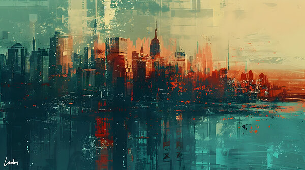 Skyline of the City 5 by Landon