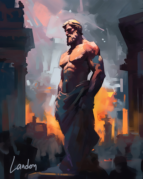 Statue of Zeus at Olympia 2 Print