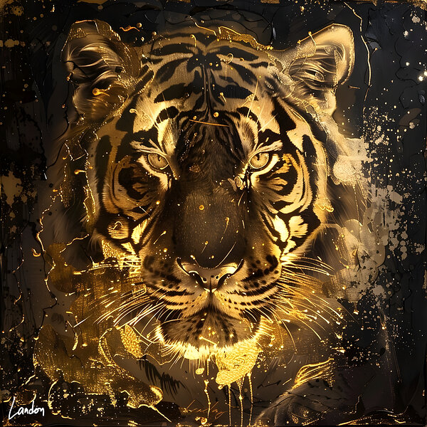 Tiger  Golden Glow 1 by Landon